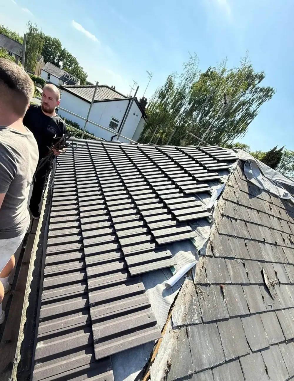 Newly laid flat roof on a rear extension in Frimley, Surrey
